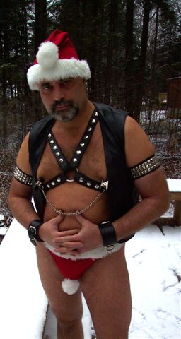 Naked Santa - Christmas Underwear Leather General Christmas
