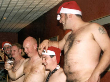 Naked Santa - Christmas Nude Group Smoking Christmas